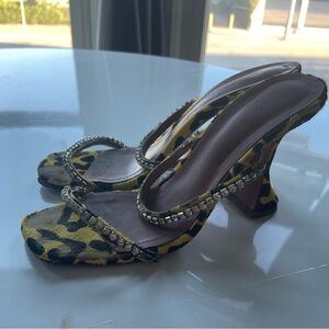 Amina muaddi cheetah heels